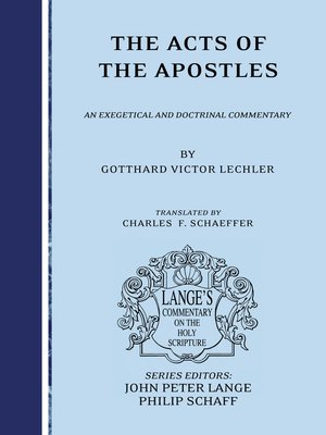 cover image of The Acts of the Apostles